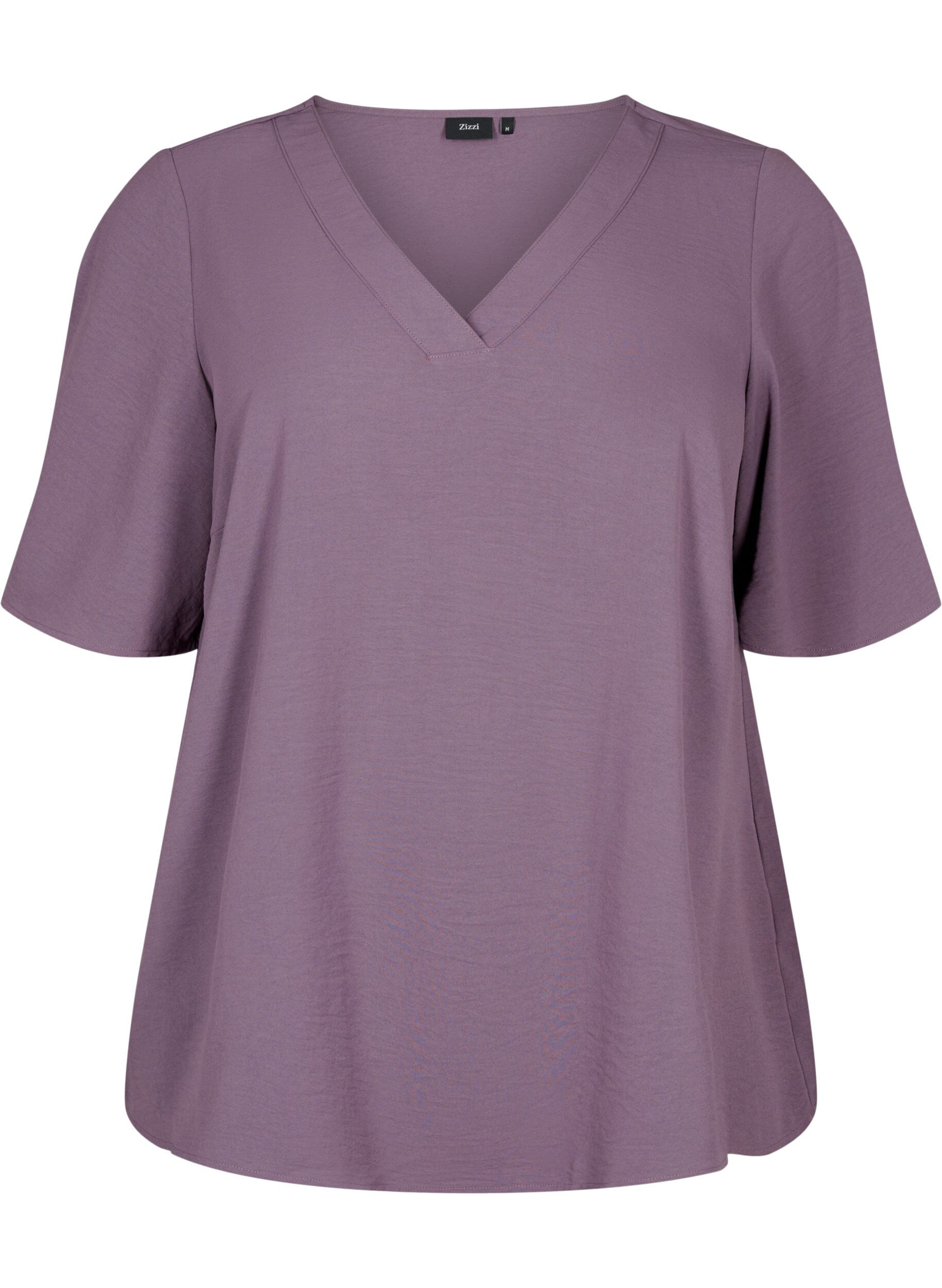 ZizziKurz&auml;rmelige Bluse mit A-Form, Vintage Violet, Packshot image number 0