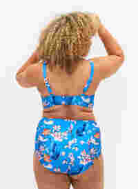 Extra hoch taillierte Bikini-Hose mit Print, Bright Blue Print, Model