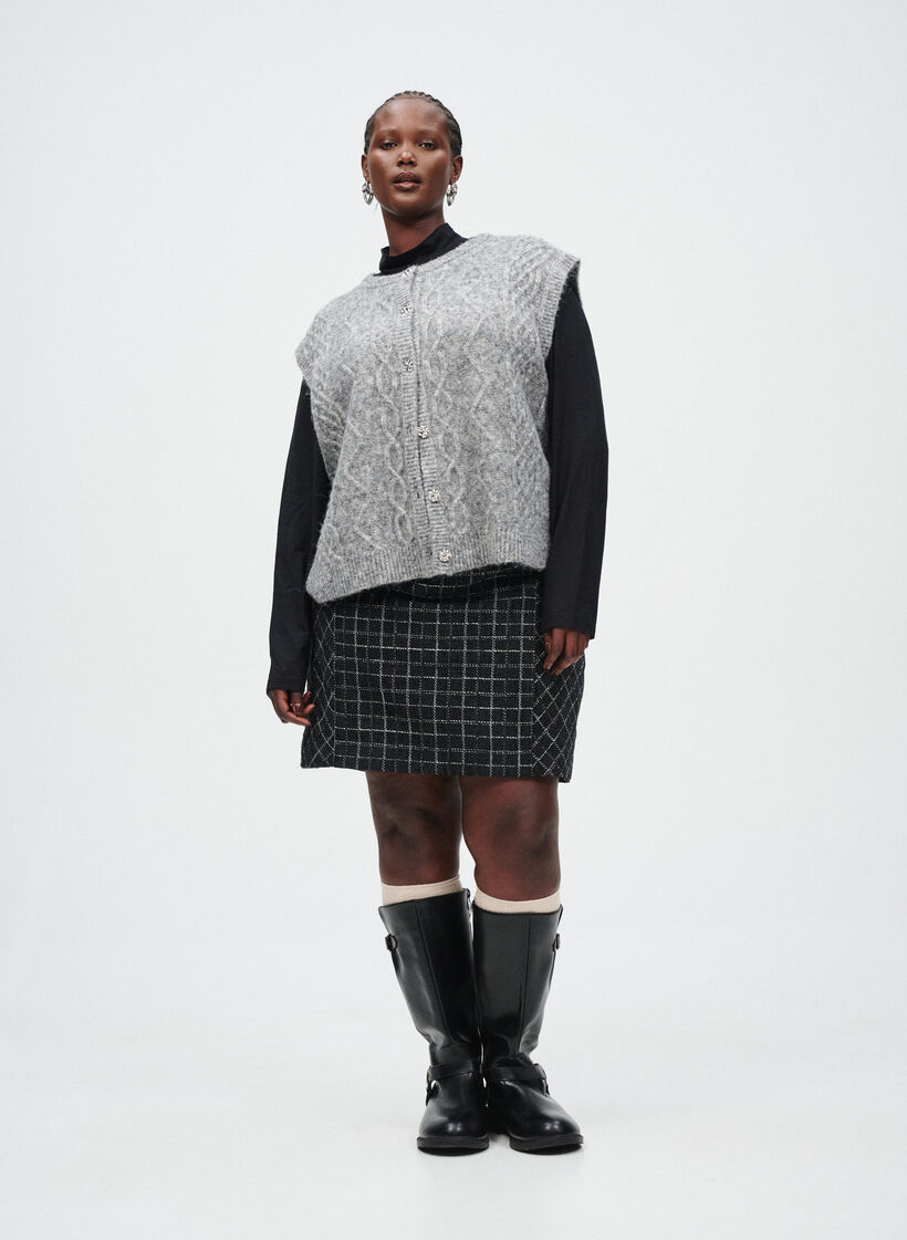  Langärmlige Bluse mit hohem Kragen, Schwarz, Image image number 0