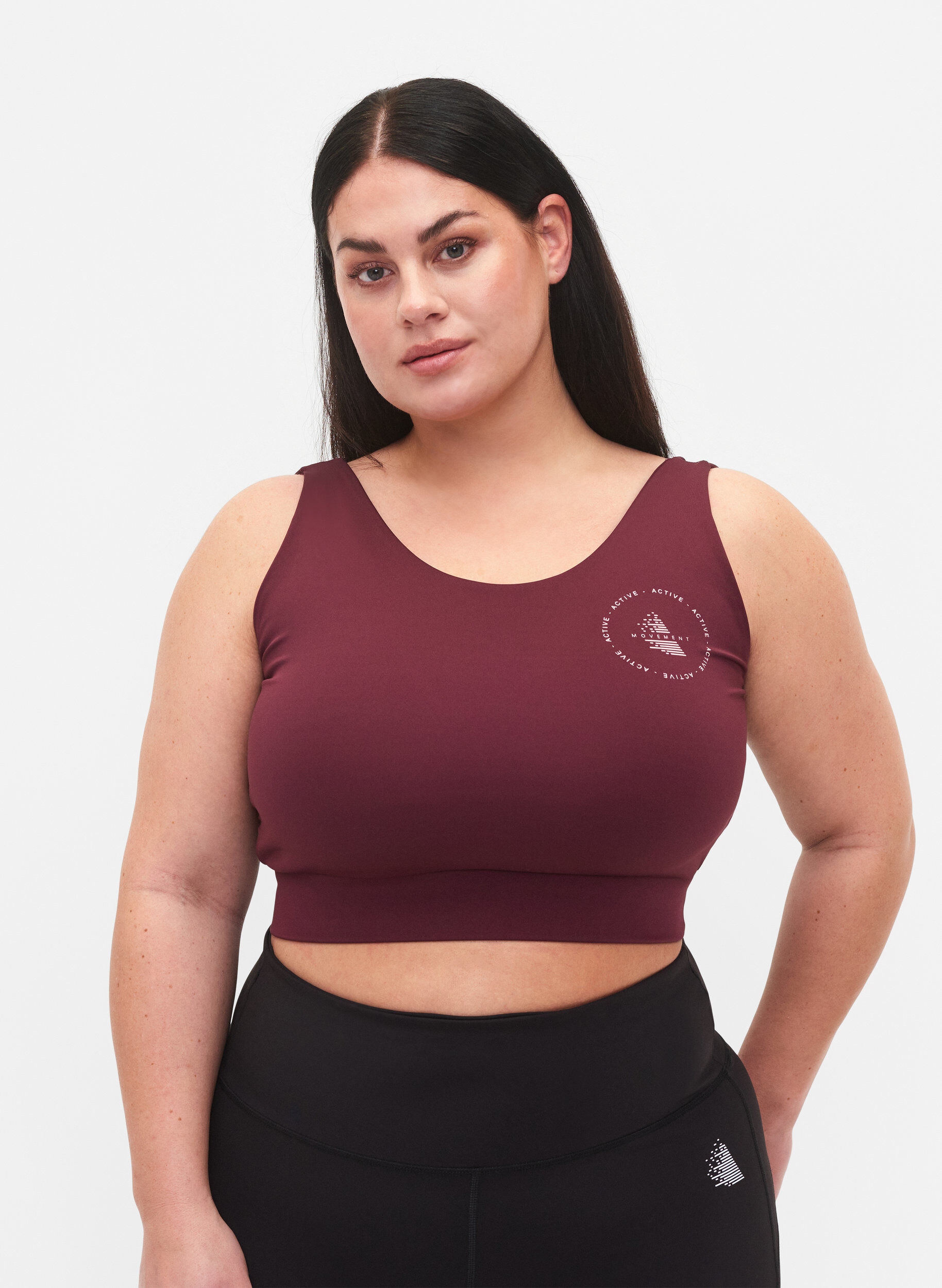 ZizziCORE, MID SUPPORT SPORTS BRA - Sport-BH mit V-R&uuml;cken, Fig, Model image number 0