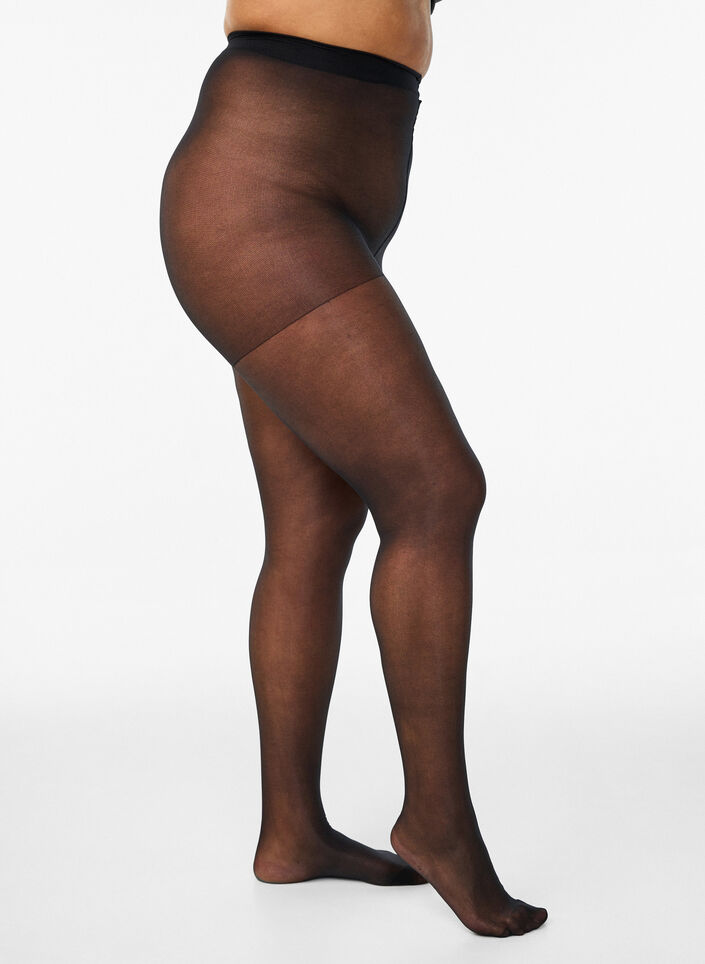 Laufmaschenresistente 30 Den Strumpfhose, Schwarz, Packshot image number 0