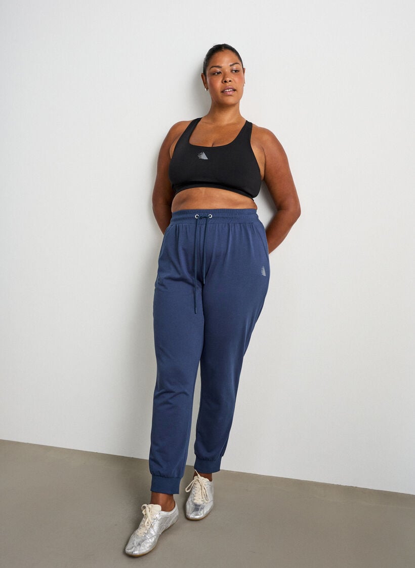 Lockere Trainingshose mit Taschen, Blau, Model image number 0