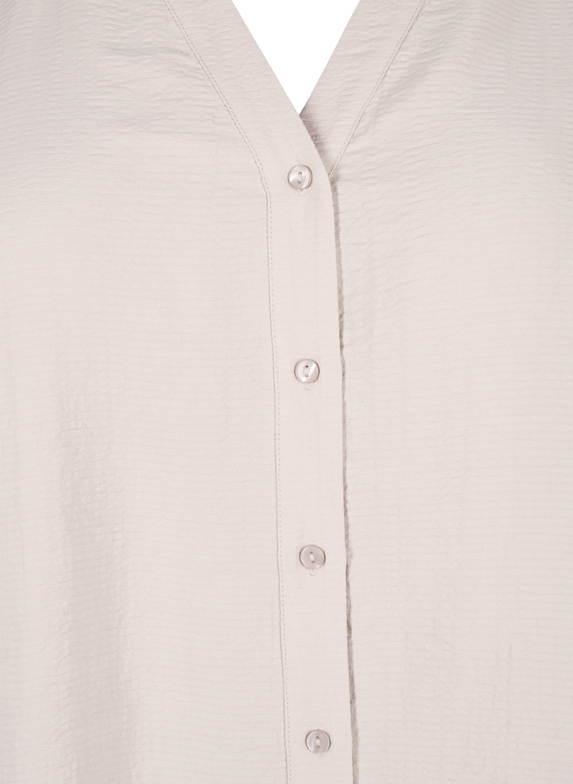 ZizziViskose-Hemdbluse mit 3/4-Arm, Chateau Gray, Packshot image number 2