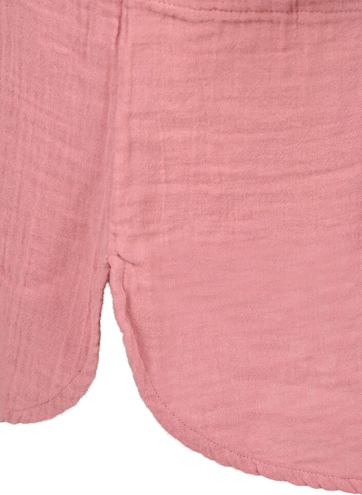 Langes Hemd aus Baumwollmusselin, Old Rose, Packshot image number 3