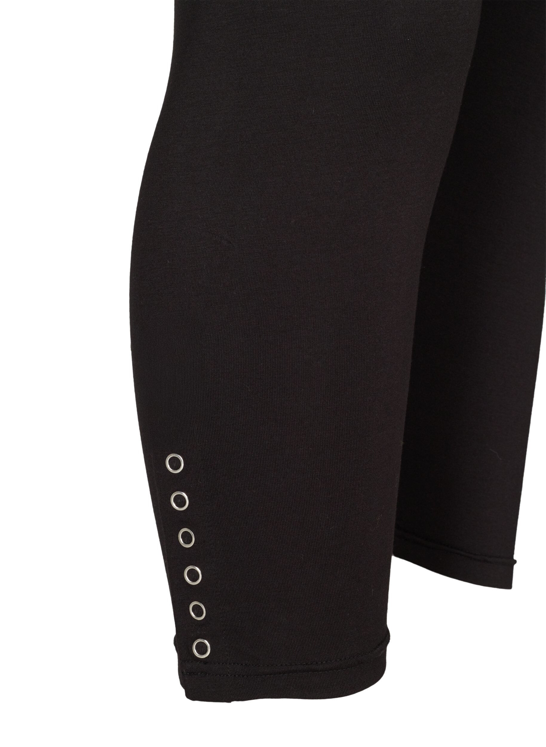 Zizzi3/4 Leggings mit Kn&ouml;pfen, Schwarz, Packshot image number 3