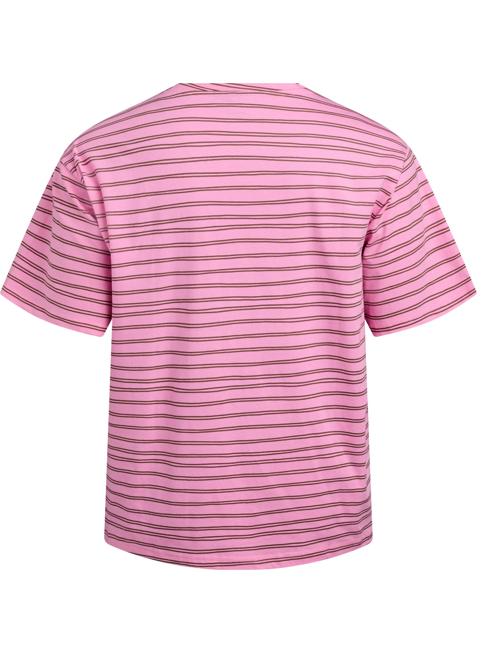 ZizziGestreiftes T-Shirt, Pink, Packshot image number 1