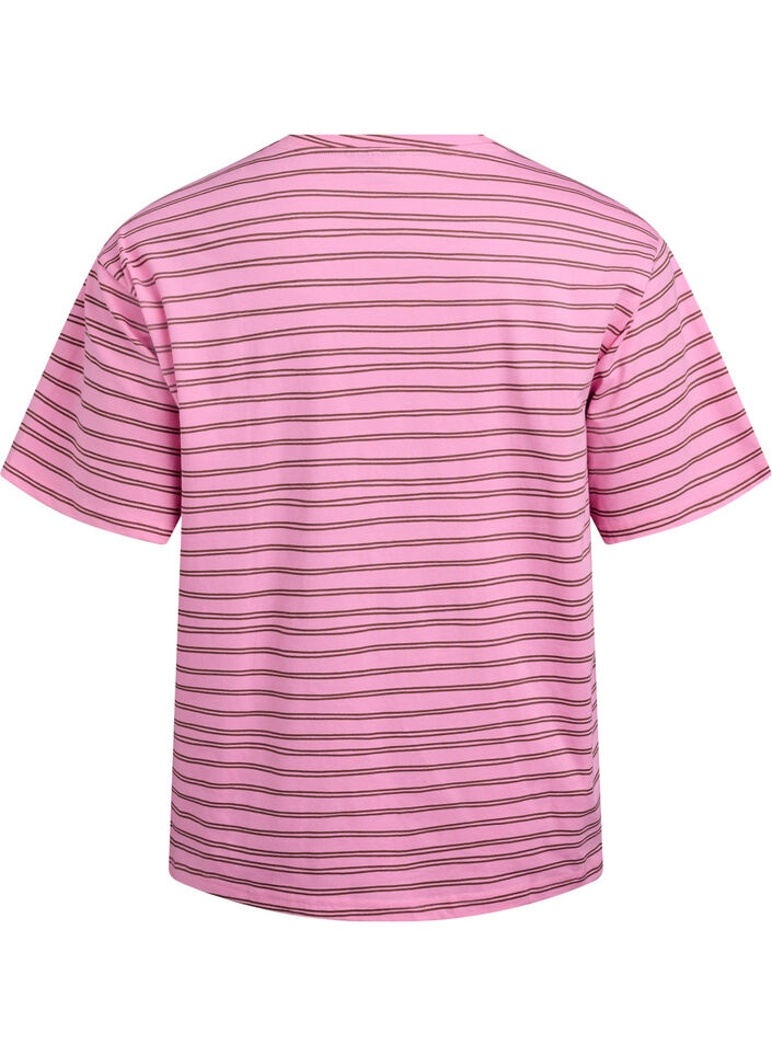 Gestreiftes T-Shirt, Pink, Packshot image number 1