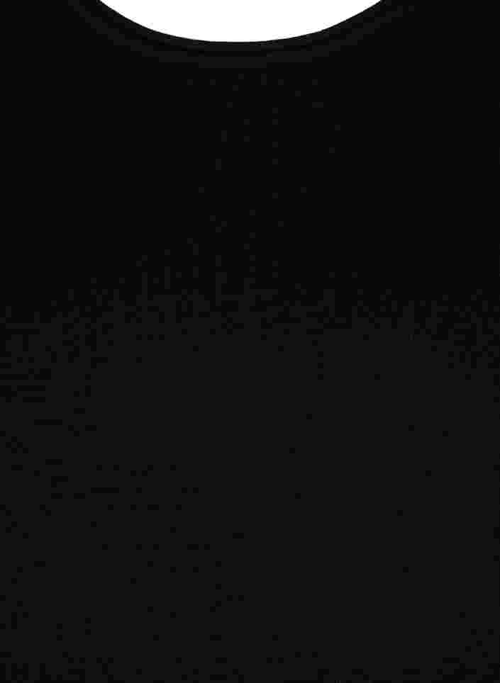 Strickoberteil aus Viskose mit Chiffonärmeln, Black, Packshot image number 2