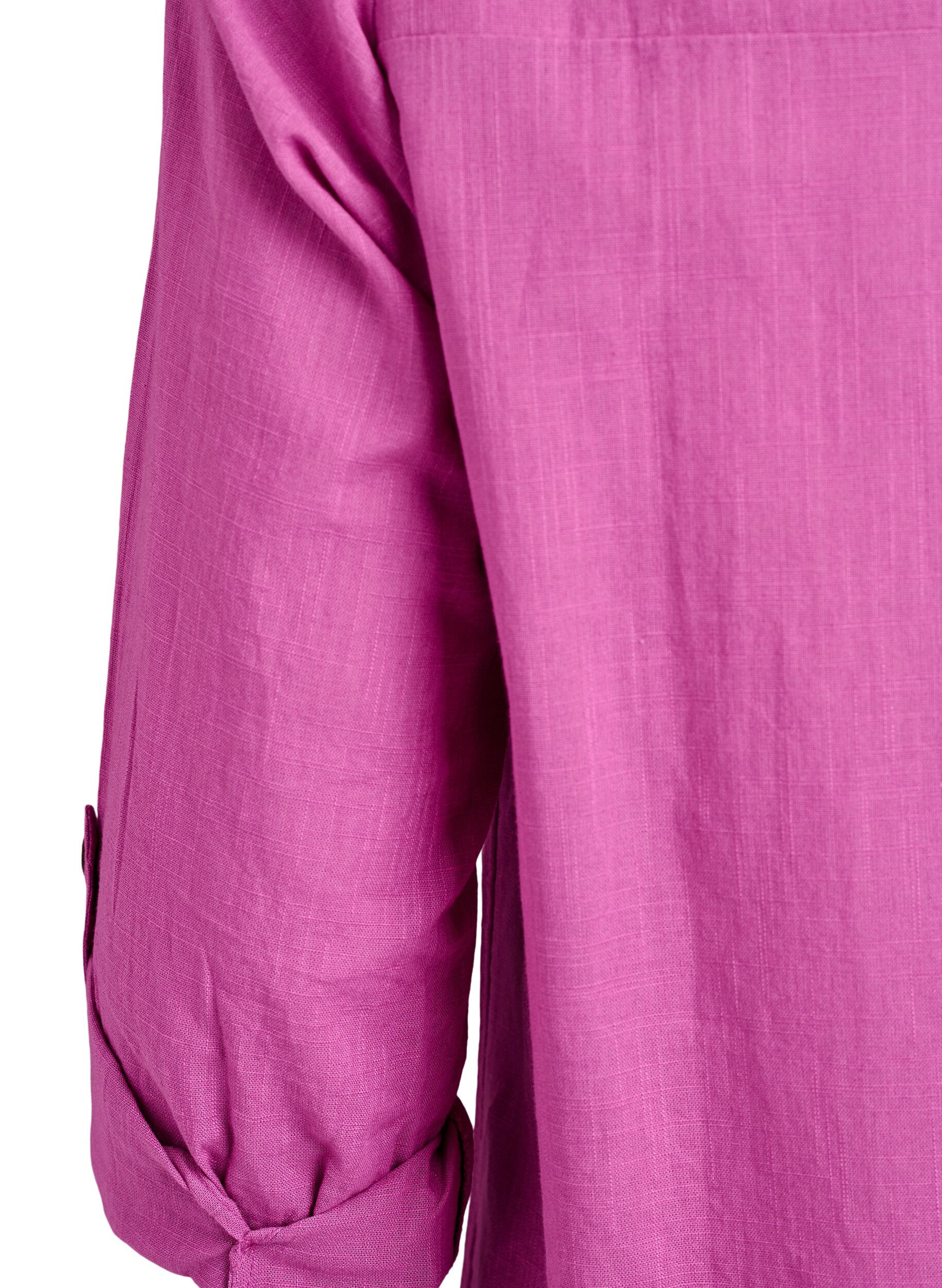 ZizziHemdbluse aus Baumwolle mit V-Ausschnitt, Pink, Packshot image number 3