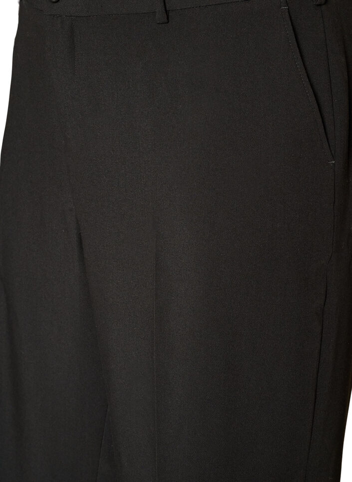 Weite Anzughose mit hoher Taille, Schwarz, Packshot image number 2