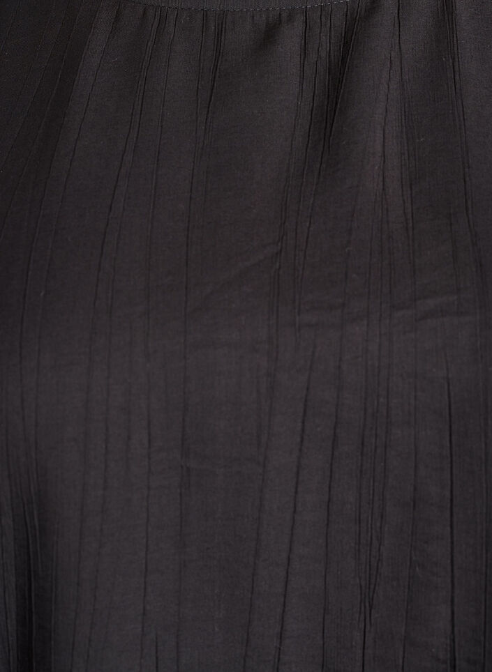 Viskosebluse mit 3/4-Ärmeln und Balloneffekt, Schwarz, Packshot image number 2