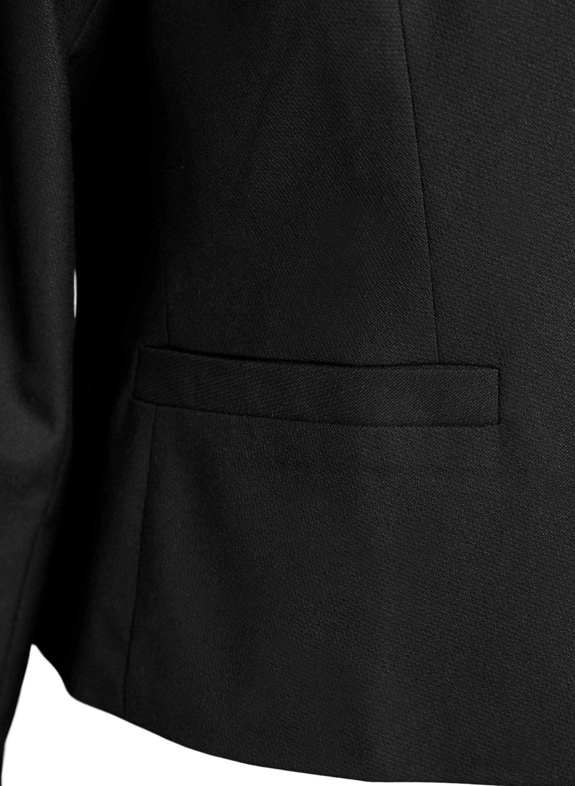 ZizziKurze Jacke mit goldfarbenen Kn&ouml;pfen, Schwarz, Packshot image number 3