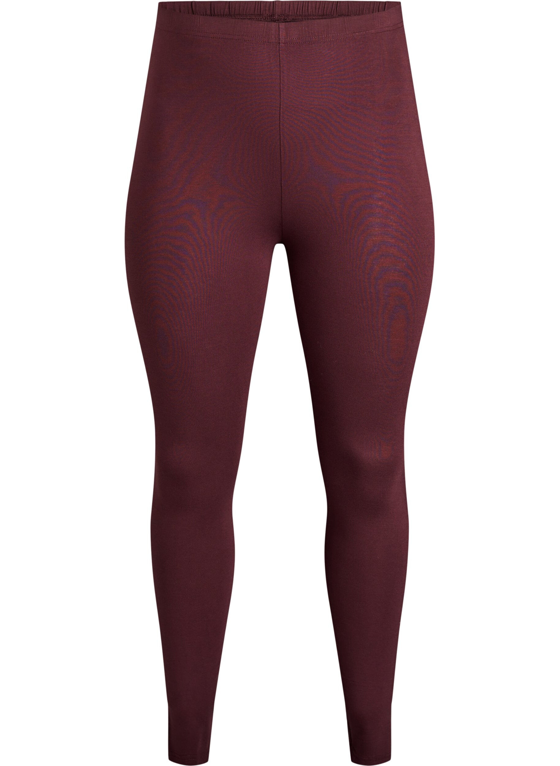 ZizziBasic Leggings aus Viskose, Dunkles Bordeaux, Packshot image number 0