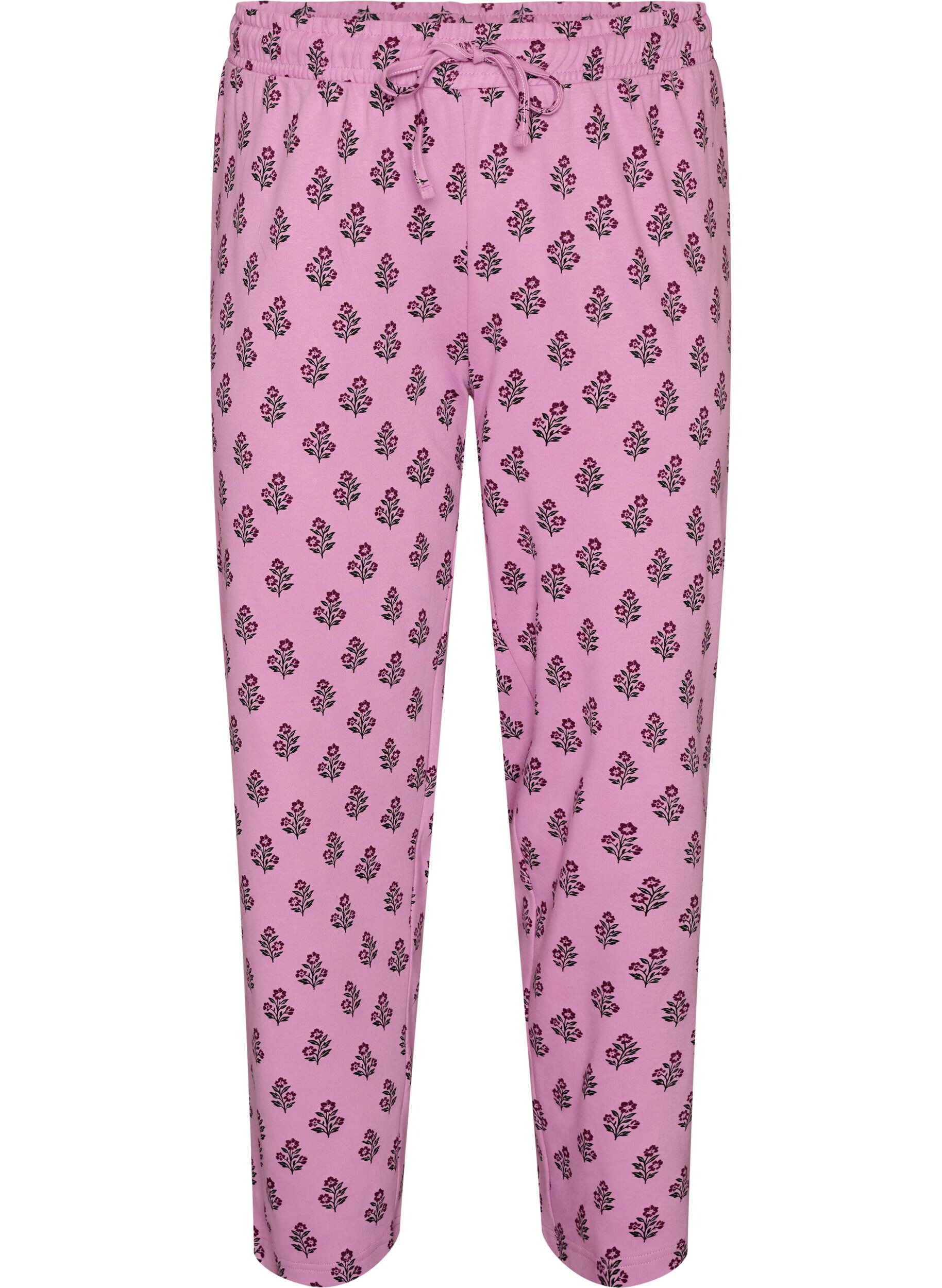 Baumwoll-Pyjamahose mit hohem Bund