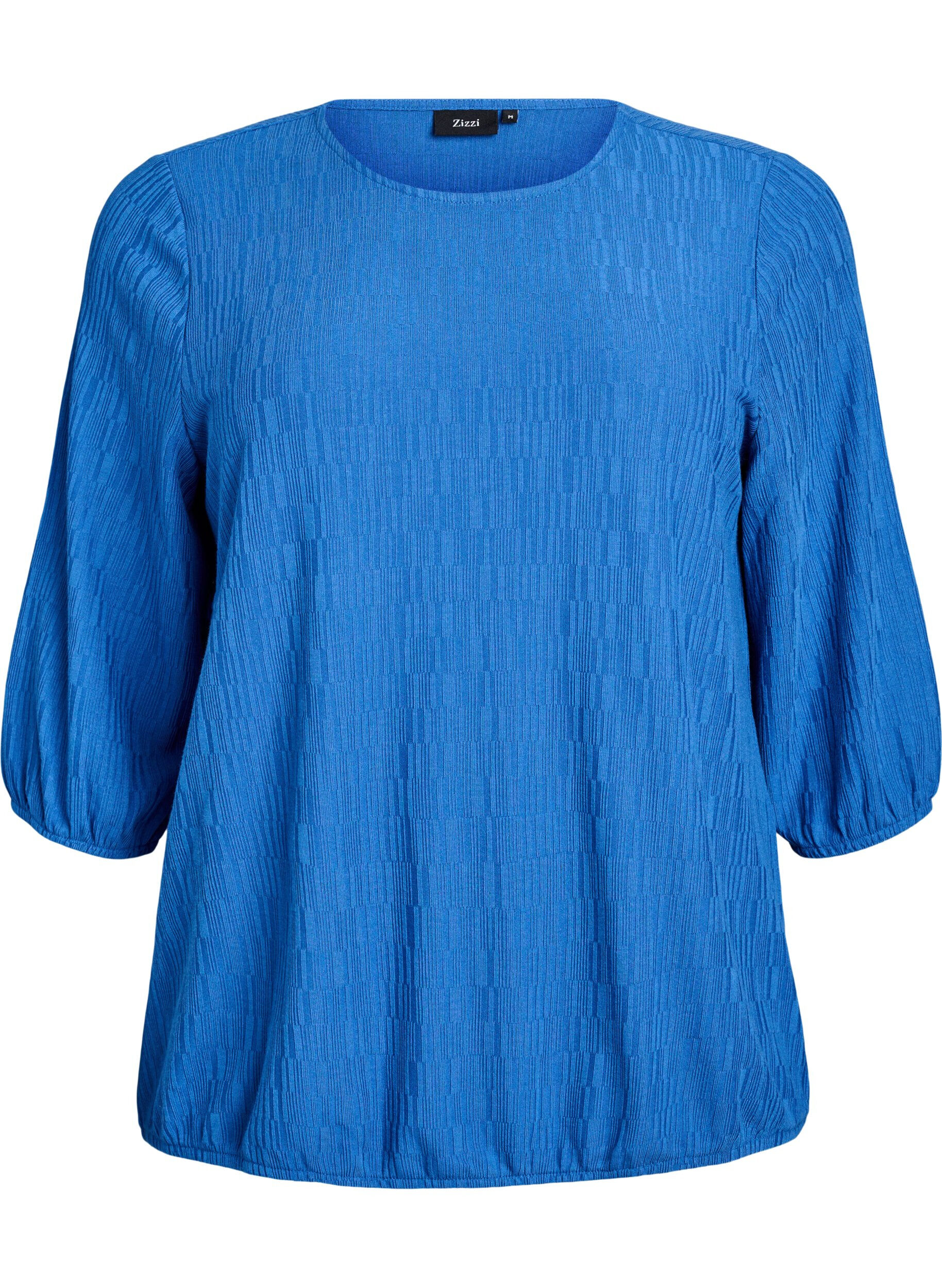 Bluse mit Struktur und 3/4-&Auml;rmeln