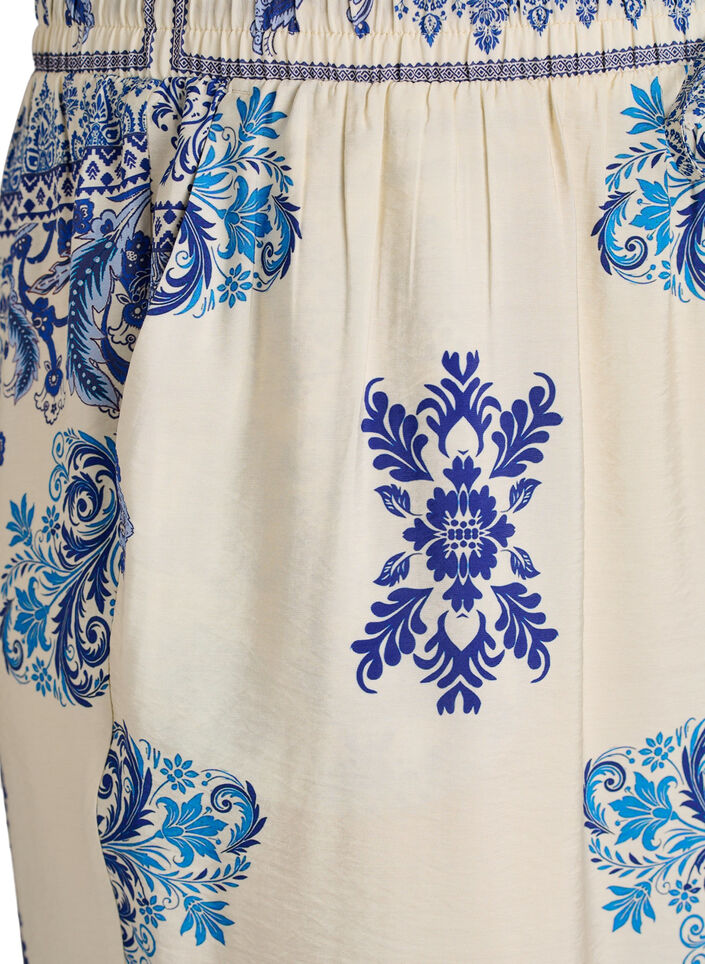 Gemusterte Hose mit weitem Bein, 9991, Packshot image number 2