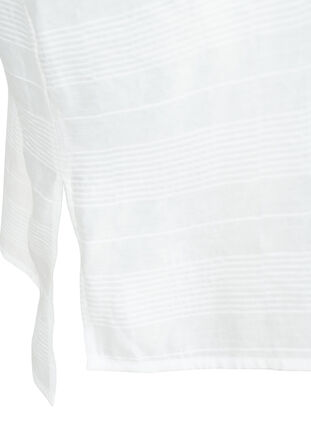 Langes Shirt aus Viskose mit Textur, Bright White, Packshot image number 3