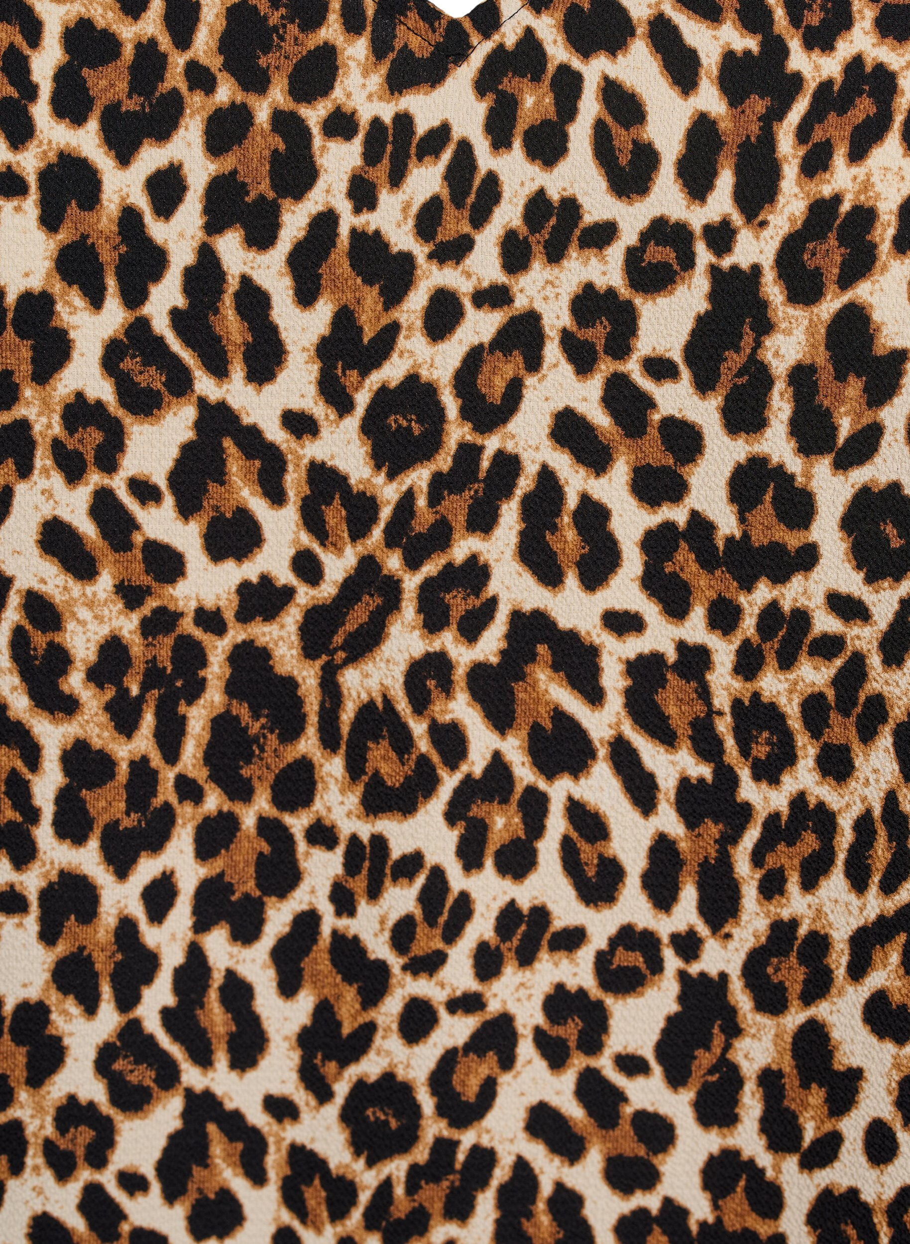 ZizziBedrucktes Oberteil mit V-Ausschnitt, Braun, Packshot image number 2