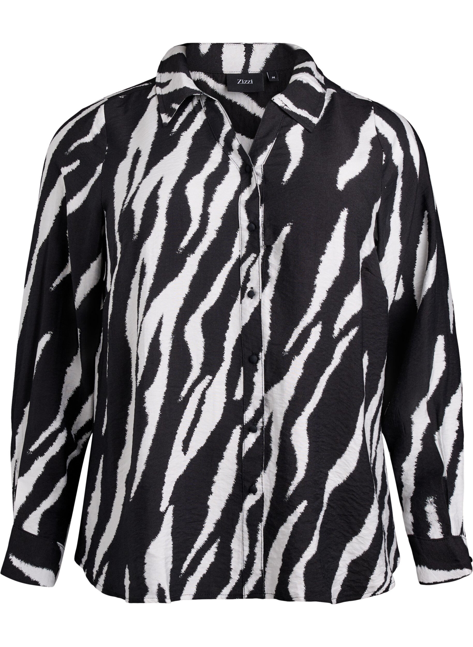 ZizziBluse mit Zebraprint, Schwarz, Packshot image number 0