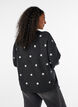 Strickjacke mit Punktmuster, Grau, Model image number 2