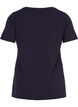 Einfarbiges basic T-Shirt aus Baumwolle, Blau, Packshot image number 1
