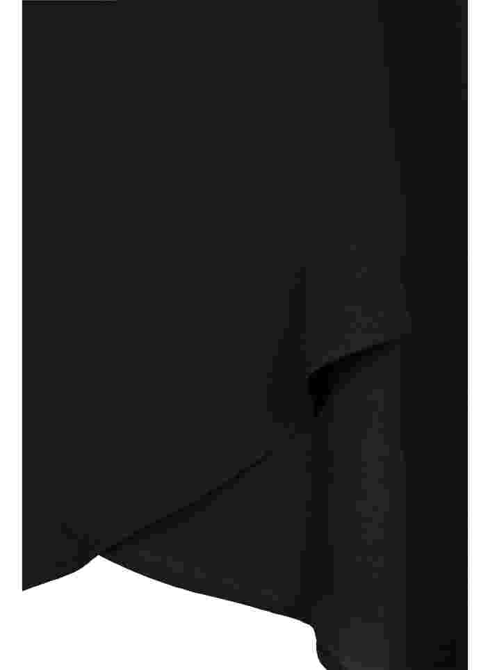 Bluse mit 3/4 Ärmeln und V-Ausschnitt, Black, Packshot image number 3