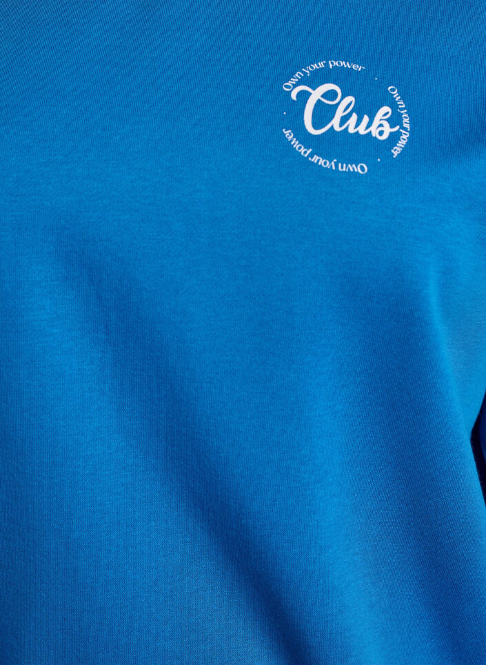 Sweatshirt mit Motiv auf der Vorderseite, Blau, Packshot image number 2