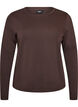 Langarm-Basic-T-Shirt mit Rundhalsausschnitt, Braun, Packshot image number 0
