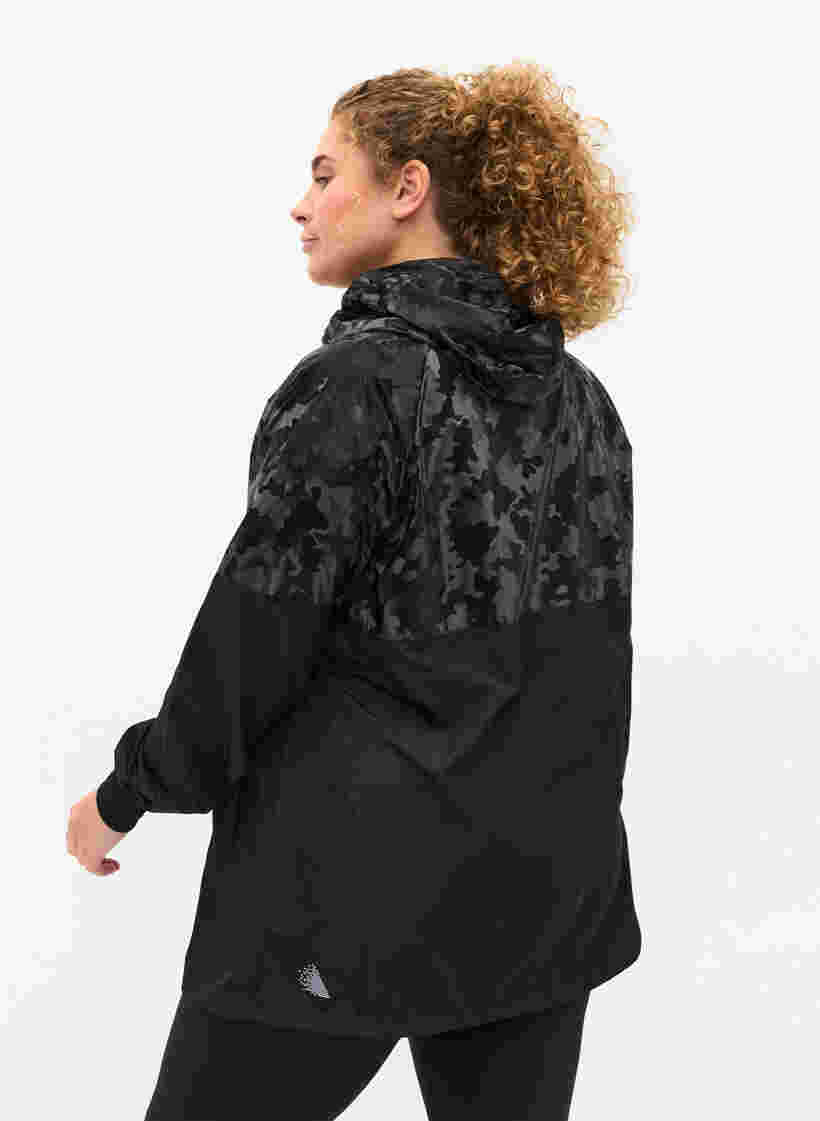 Trainingsjacke mit Kapuze und Taschen, Black, Model image number 1