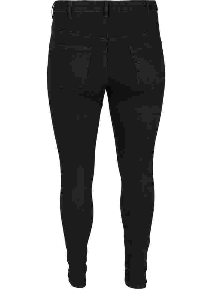 Super Slim Amy Jeans mit Piping, Black, Packshot image number 1