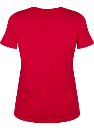 Weihnachts-T-Shirt aus Baumwolle, Tango Red Reindeer, Packshot image number 1