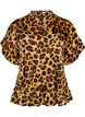 Bluse mit Leopardenmuster und R&uuml;schendetails, Braun, Packshot image number 0