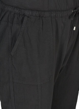 Lockere Cargohose aus Baumwolle, Black, Packshot image number 2