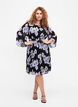 Plisseekleid mit Bindeband und Print, Black w. Floral, Model image number 2
