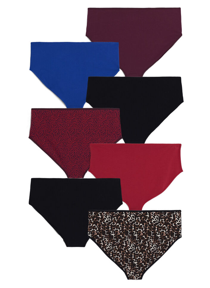 7er-Pack Slips mit normaler Leibhöhe, Rot, Packshot image number 1