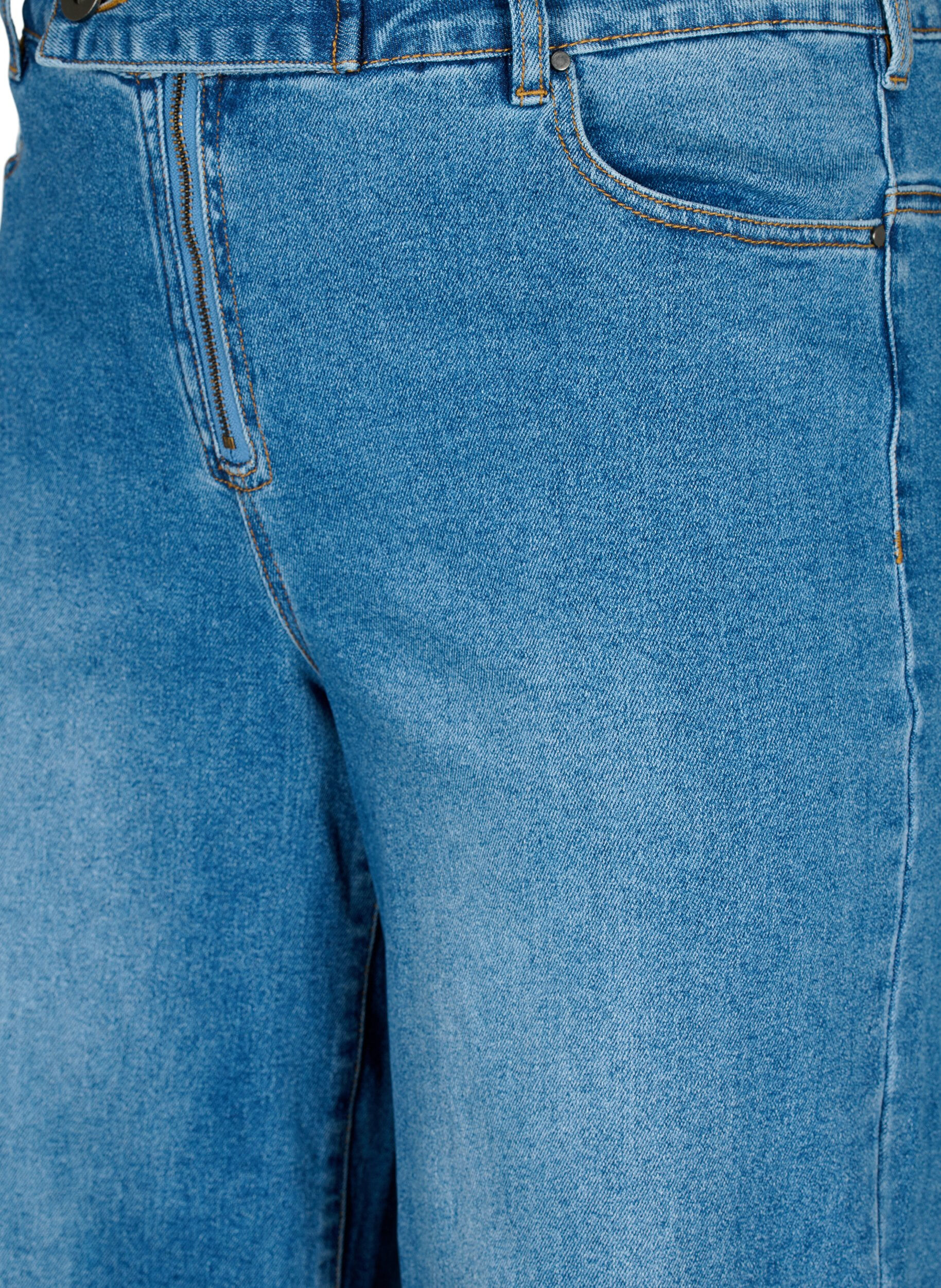 ZizziCropped Jeans mit breitem Bein, Blau, Packshot image number 2