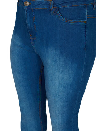 Super Slim Amy Jeans mit hoher Taille, Blue denim, Packshot image number 2