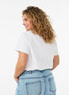T-Shirt aus Baumwolle mit Frontprint, Wei&szlig;, Model image number 2