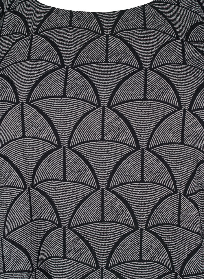 Bluse mit kurzen Ärmeln und Print, Black Grey Graphic , Packshot image number 2