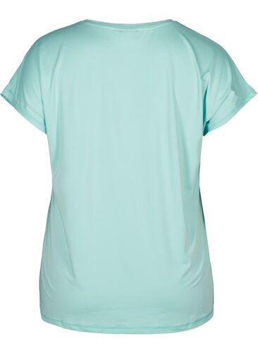 Einfarbiges Trainings-T-Shirt, Aruba Blue, Packshot image number 1