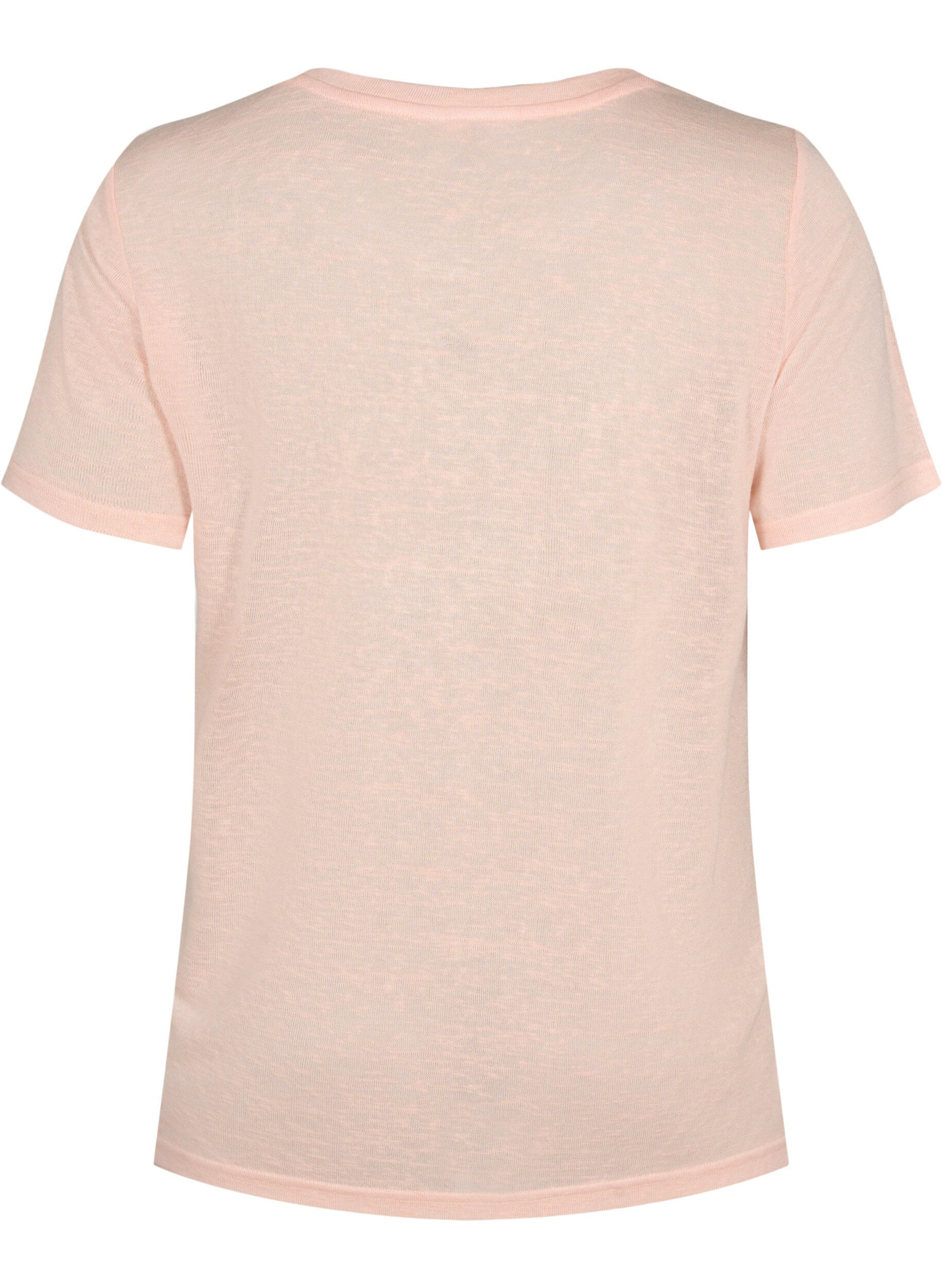 ZizziT-Shirt mit Nieten und Rundhalsausschnitt, Pale Blush, Packshot image number 1