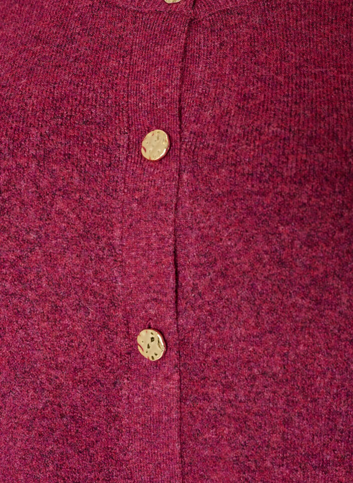 Strickjacke aus weichem Strick mit goldfarbenen Kn&ouml;pfen, Rot, Packshot image number 2
