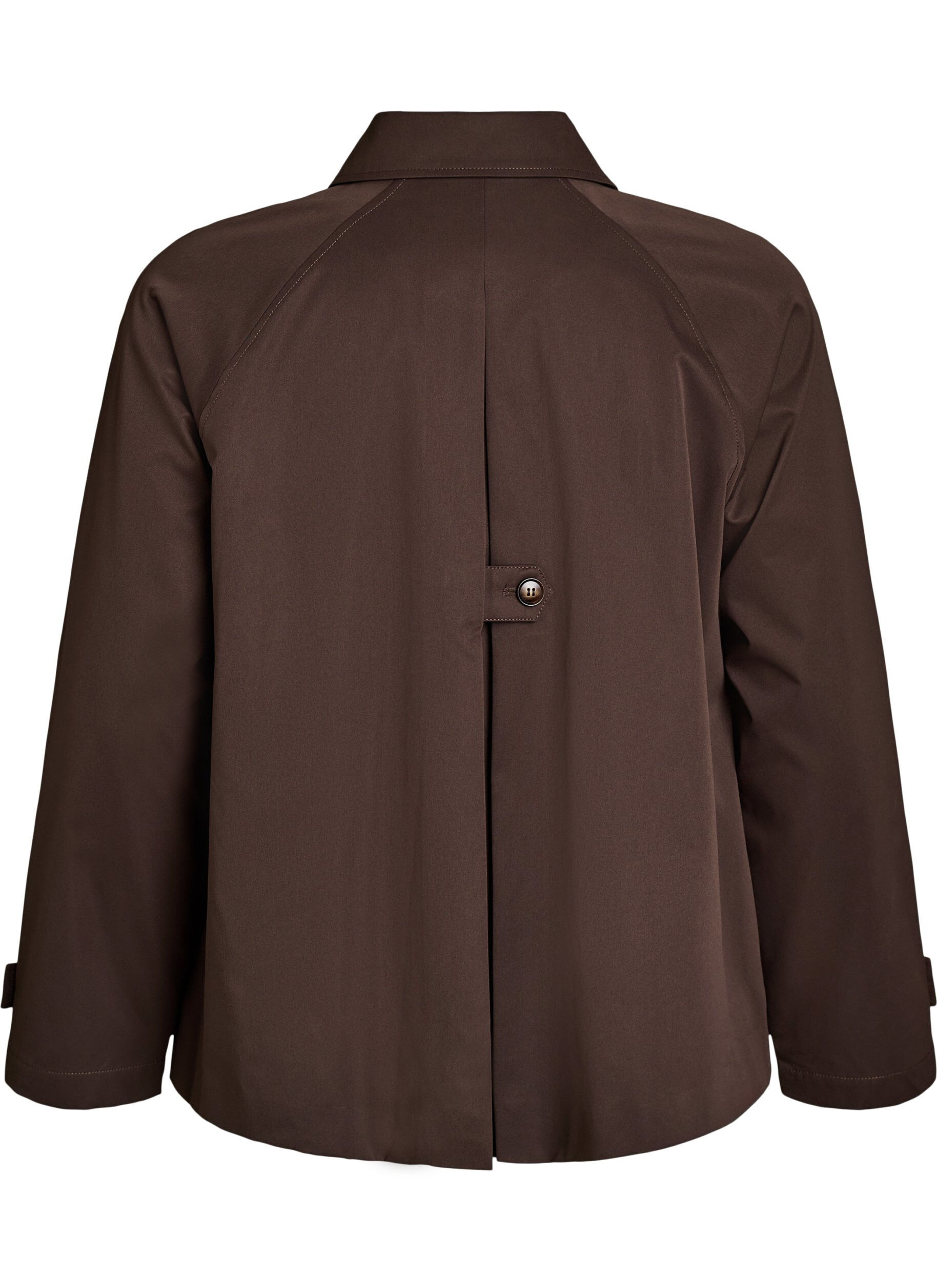 ZizziKurzer Trenchcoat mit Kragen und Raglan&auml;rmeln, Braun, Packshot image number 1