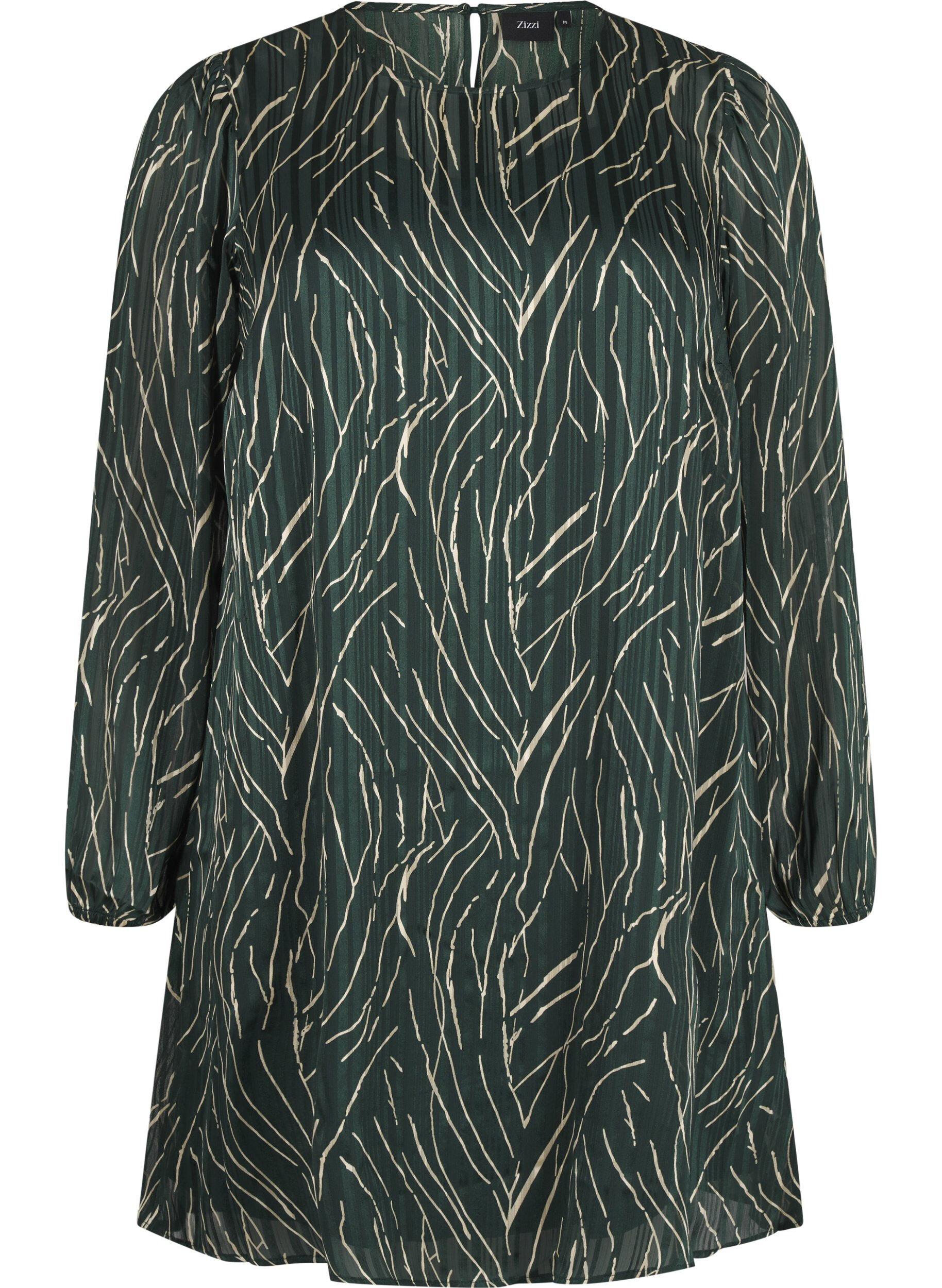 ZizziKurzkleid mit Print und Rundhalsausschnitt, Scarab Safari AOP, Packshot image number 0