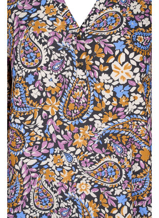 Bluse aus 100% Viskose mit Blumendruck, Black G. Sky Paisley, Packshot image number 2