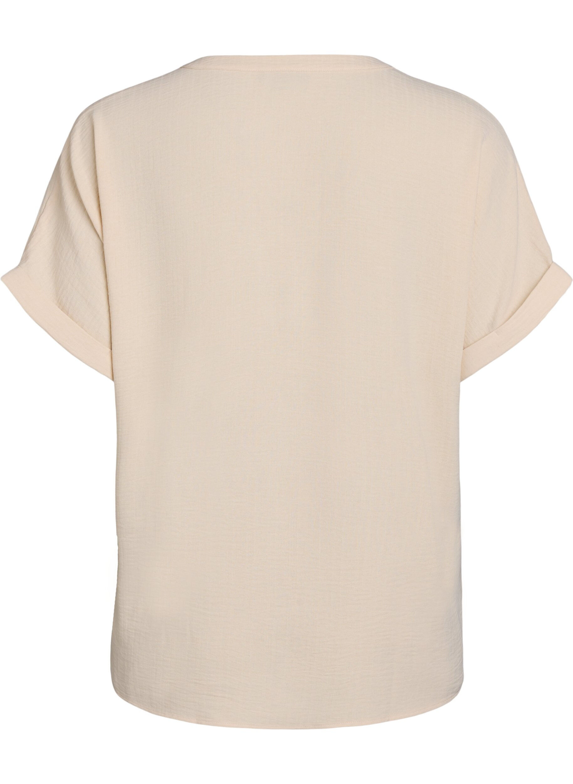 ZizziLockere Bluse mit kurzen &Auml;rmeln, Beige, Packshot image number 1