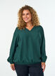 Bluse mit Balloneffekt und Chiffondetails, Gr&uuml;n, Model image number 0