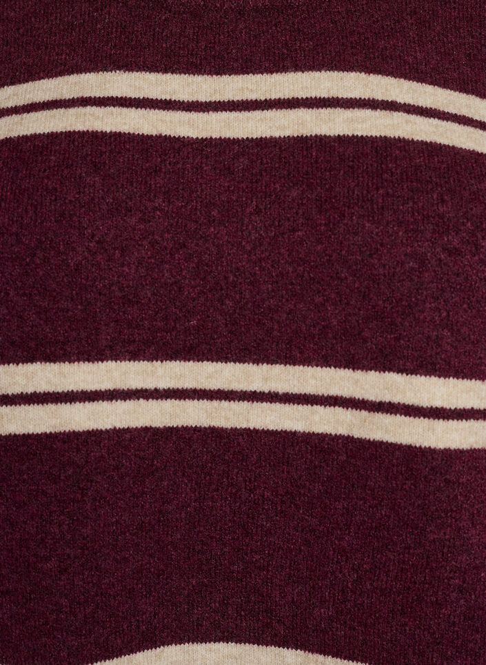 Strickbluse mit doppelten Kontraststreifen, Rot, Packshot image number 2