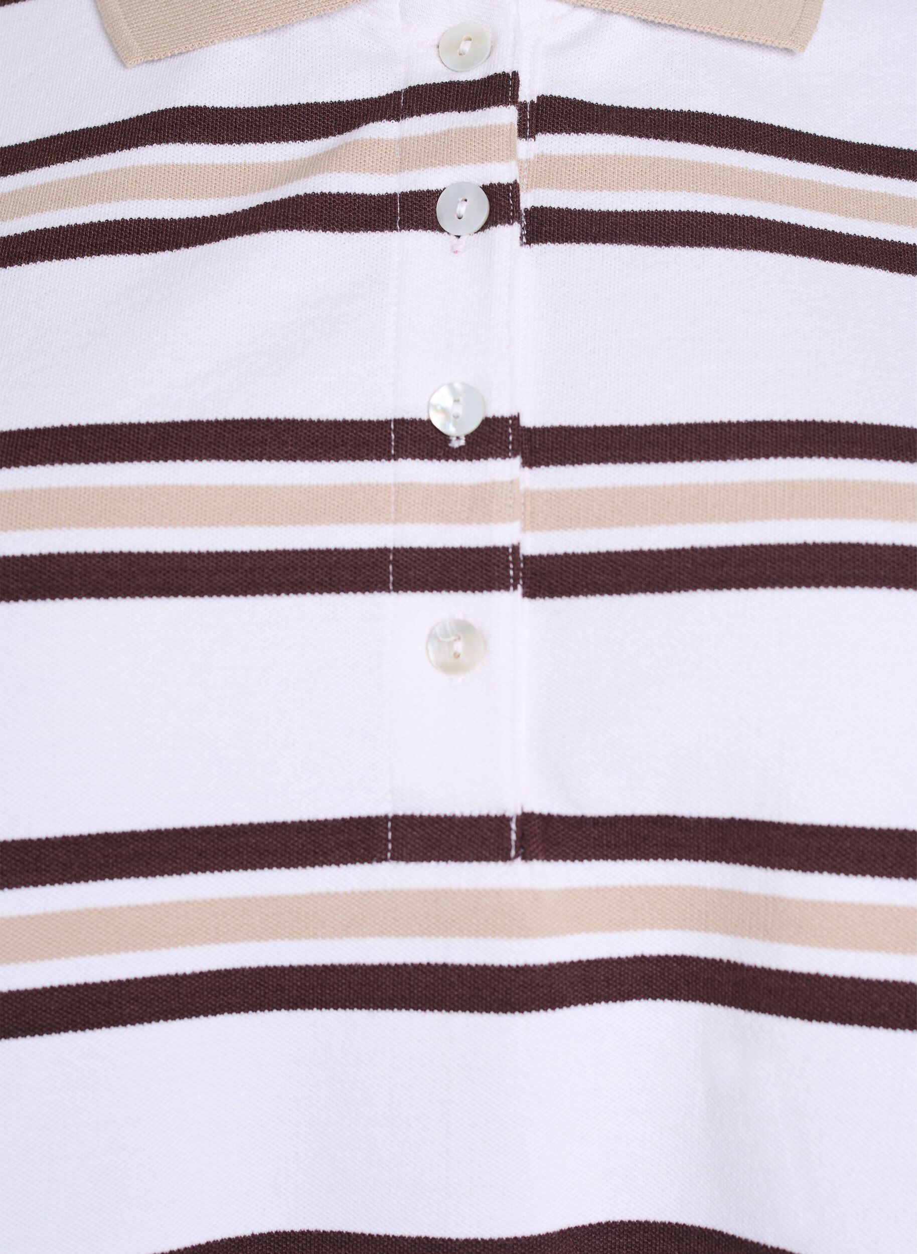 ZizziPoloshirt mit kurzen &Auml;rmeln, Vanille, Packshot image number 2