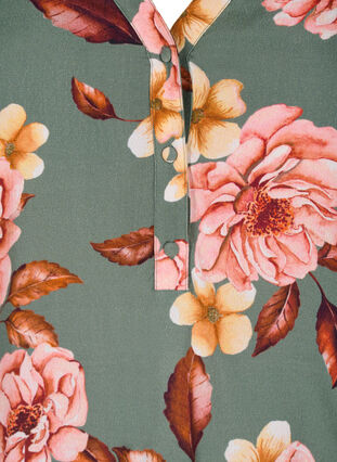 Langarm Viskosebluse mit Blumenprint, Flower AOP, Packshot image number 2